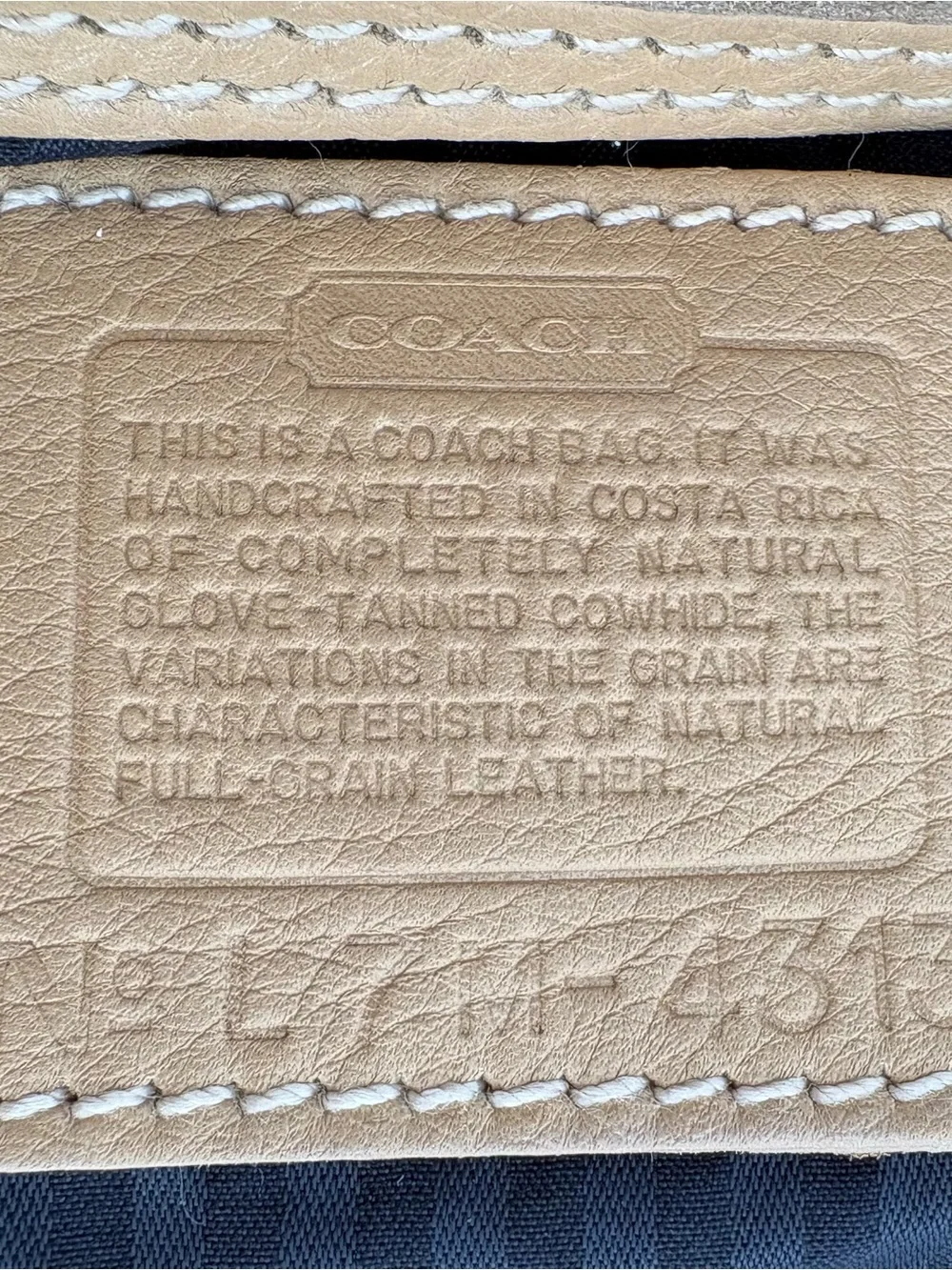 Vintage Coach Sonoma Mini Zip Crossbody Bag 4313 Pebbled Leather 1997 Beige